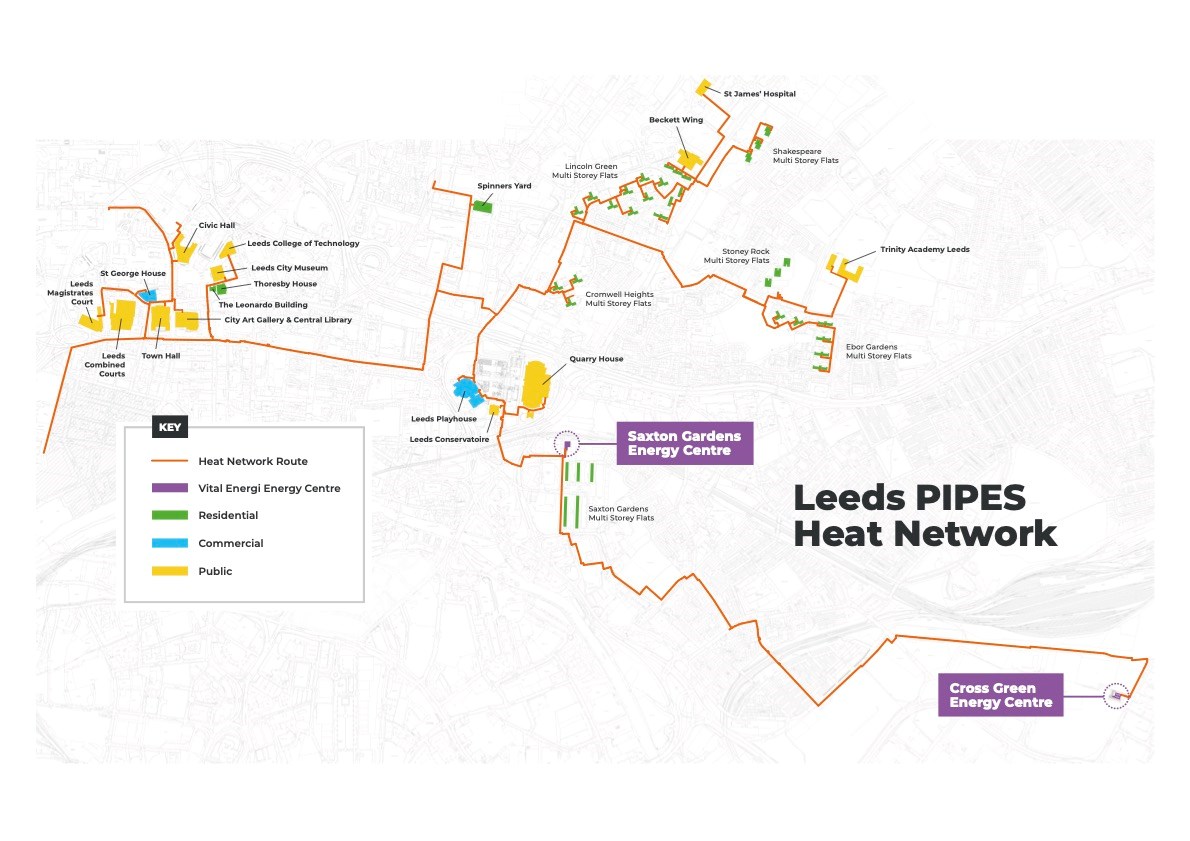 Leeds PIPES network (August 2023)