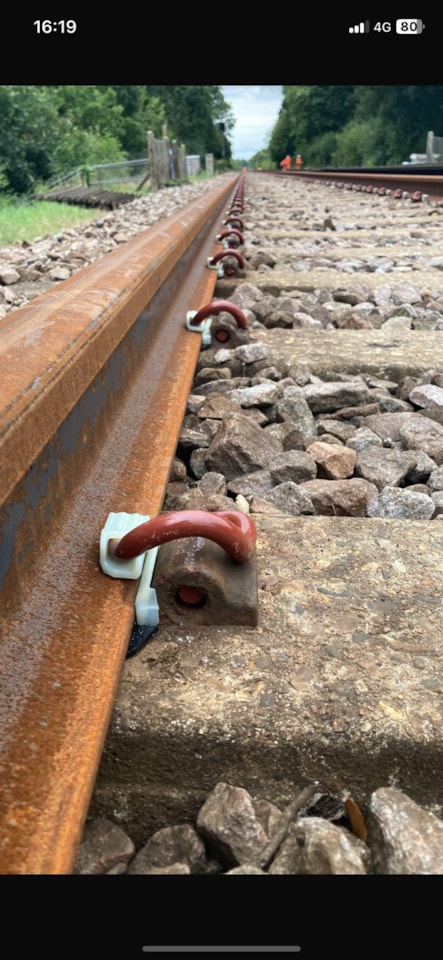 New rail laid between Edenbridge and Medhurst Row: New rail laid between Edenbridge and Medhurst Row
