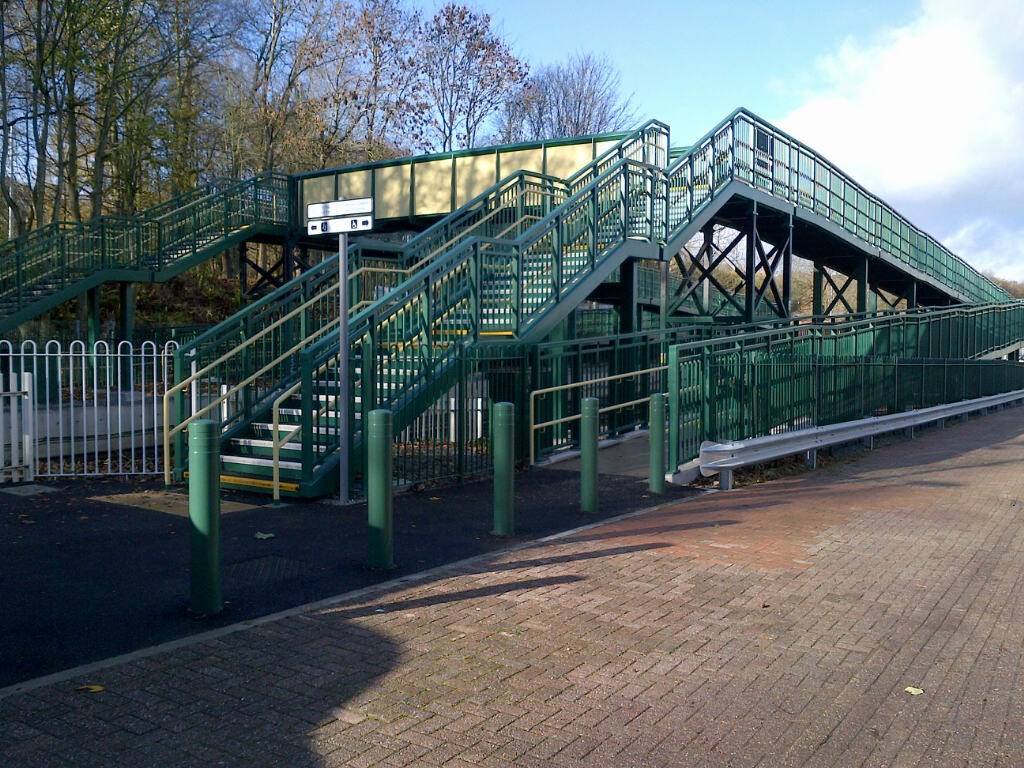 The new bridge at Chirk station