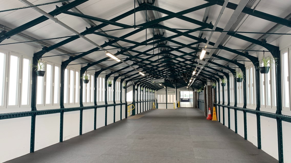 Inside Nuneaton station's revamped footbridge