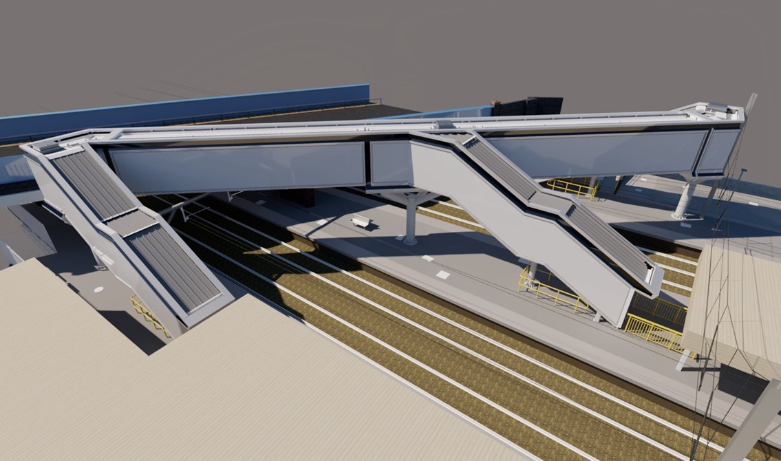 Progress on St Albans’ new footbridge and Midland Main Line electrification continues this September