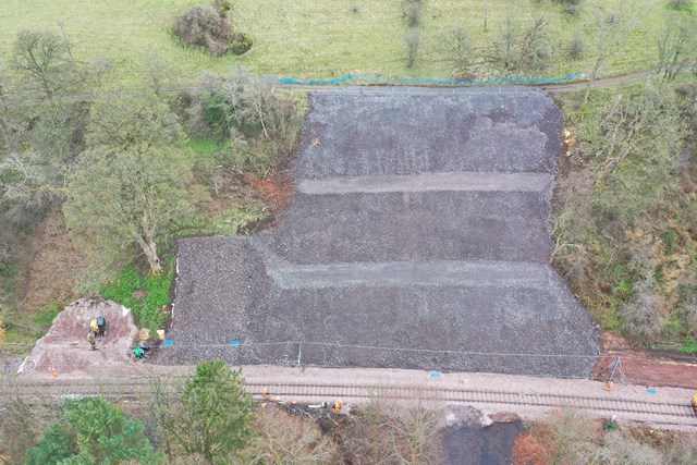 Replanting begins at site of Fairlie landslip: Fairlie aerial 25 March