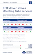 TfL Graphic - Industrial Action on London Underground: TfL Graphic - Industrial Action on London Underground