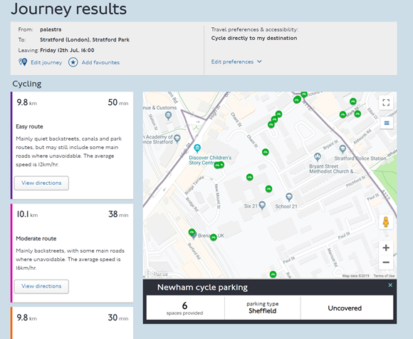 TfL Image - Journey Planner