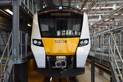 Thameslink passengers catch glimpse of high-tech commuting future as new Siemens-built train arrives: siemens-built-class-700-desiro-city-inside-three-bridges-traincare-facility-uk-3.jpg