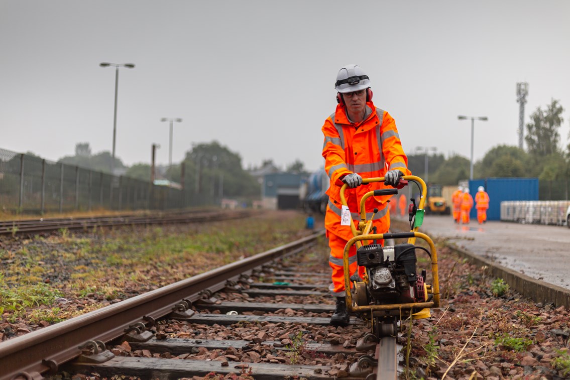 Autumn - Rails being scrubbed clean