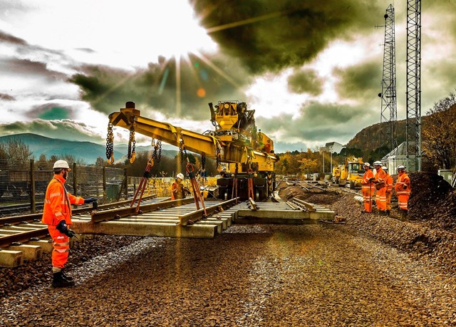 Engineers renewing track (generic image): Engineers renewing track (generic image)