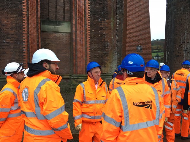 Rail investment to protect iconic Lancashire viaduct and reduce local flood risk: Nigel Evans MP visiting Whalley Viaduct