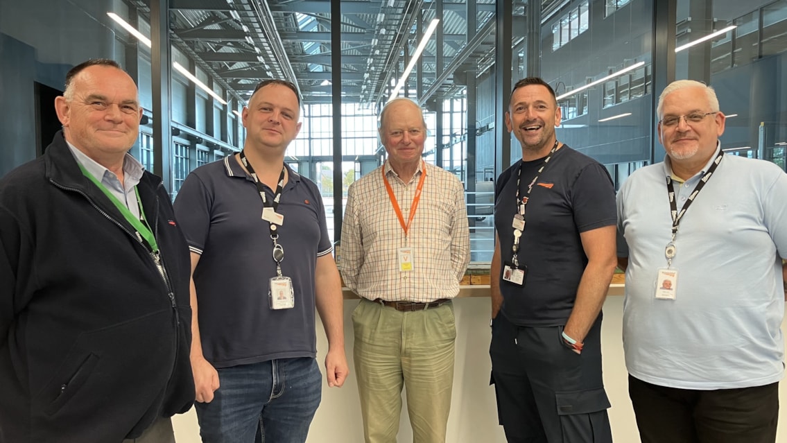 Gresley 150 auction winner enjoys exclusive visit to Doncaster training centre: Anthony Pilkington, centre, with Gresley Institute staff