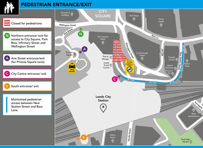 Pedestrian access routes: Pedestrian access routes