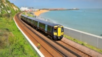 Southeastern provides local tourism boost with extra trains this summer: JSM 5605 - Electrostar Shakespeare Beach Dover