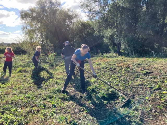 Cllr Kate Ravilious and The Conservation Volunteers, community fund visit: Cllr Kate Ravilious and The Conservation Volunteers, community fund visit