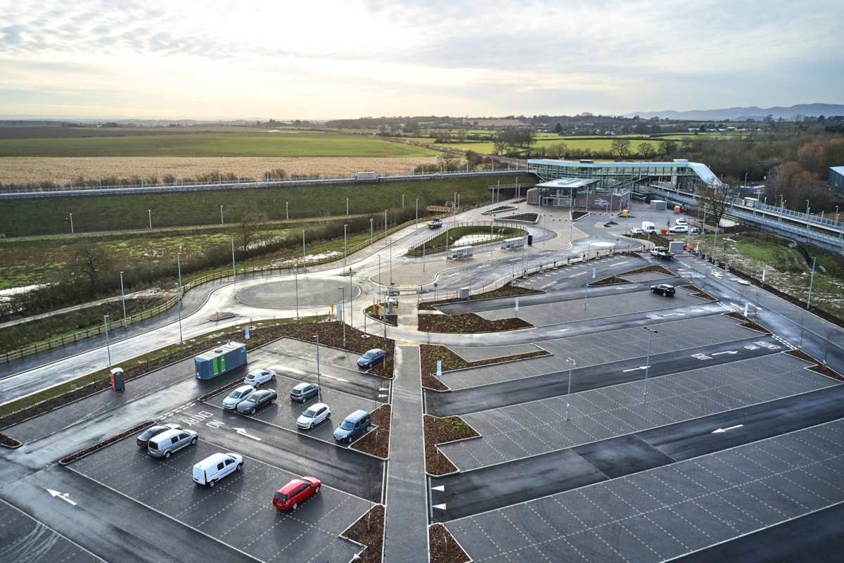 Worcestershire Parkway aerial shot 2