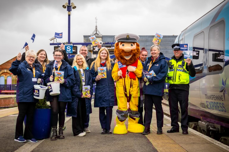 Volunteers raise funds for lifeboat charity at Cleethorpes station
