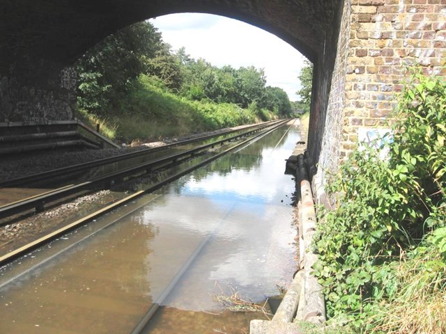 Passengers reminded of drop-in events to find out more about railway upgrade between Fulwell and Shepperton: Fulwell flooding - Image 2