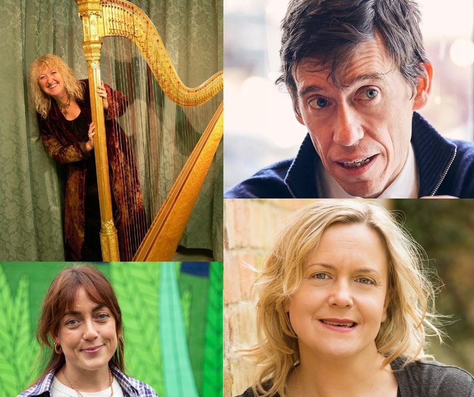 Award recipients at November 2023 graduations.
(Clockwise from top left: Annie Mawson MBE, Rory Stewart OBE, Rebecca Gadsby, Yvette Earl)