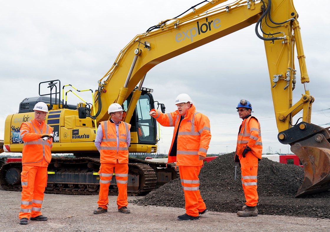 Prime Minister Boris Johnson visits HS2 Interchange Site September 2020: Credit: Pippa Fowles / No10 Downing Street
London, United Kingdom. Prime Minister Boris Johnson visits one of the largest HS2 construction sites, the HS2 Interchange Site, Birmingham. HS2 announce the creation of 22,000 jobs.
Internal Asset No. 18602