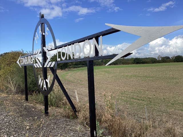 Halfway sign on the East Coast Main Line-3