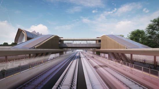 Interchange Station platform April 2020: Credit: HS2 Ltd