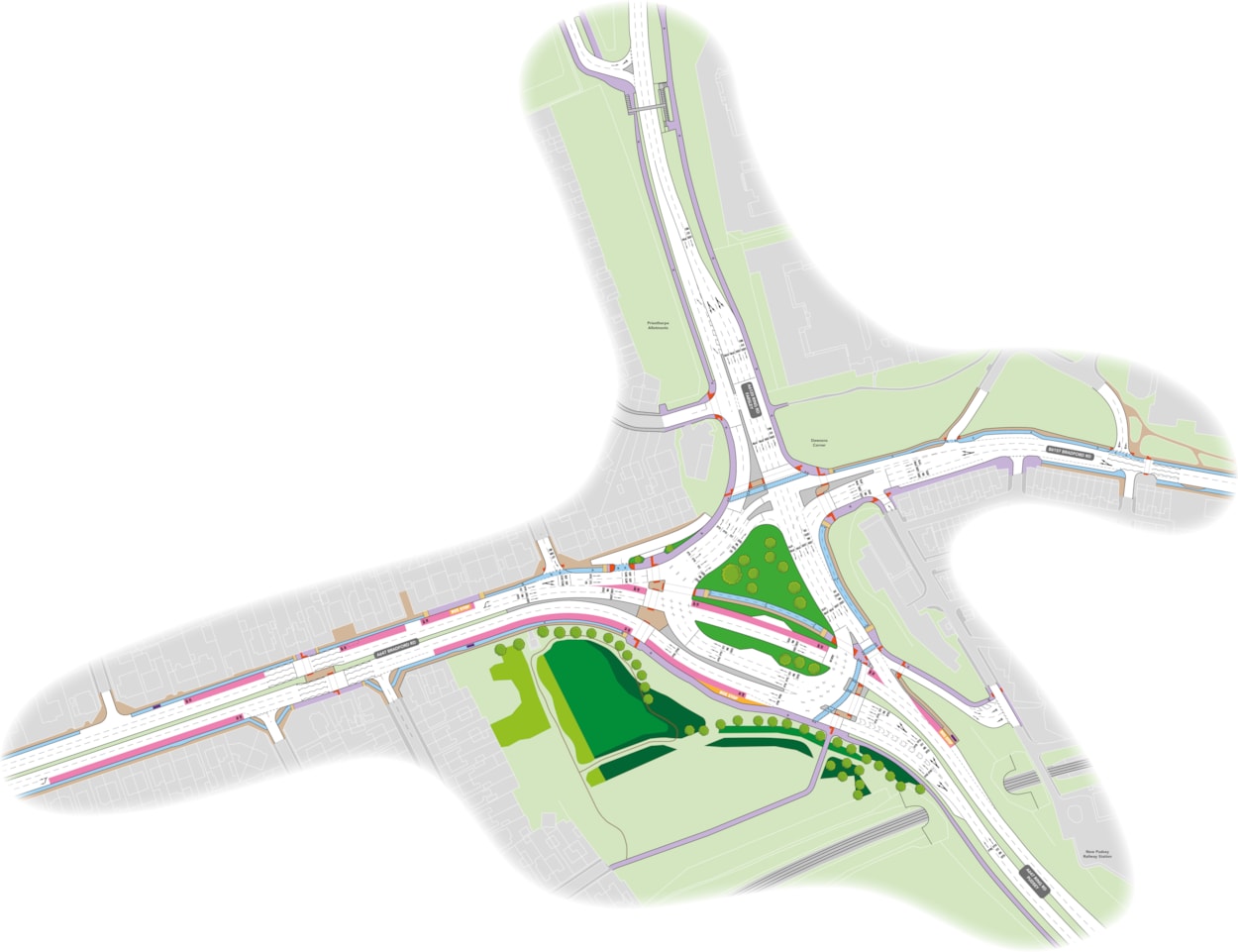 Dawsons Corner proposed design layout