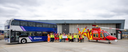 First Bus & Air Ambulances UK with vehicles
