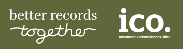 Better Records Together & ICO logo
