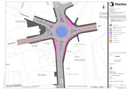 One of the Victoria Roundabout proposals in Forres