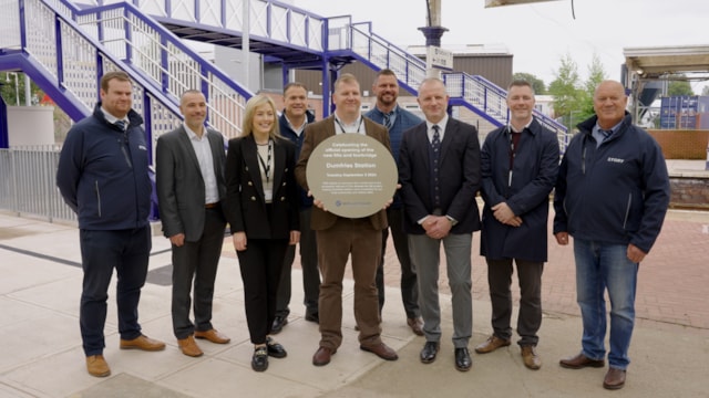 Dumfries station £3.6m accessibility project celebrates official opening: Network Rail - Dumfries Bridge Opening Pic2