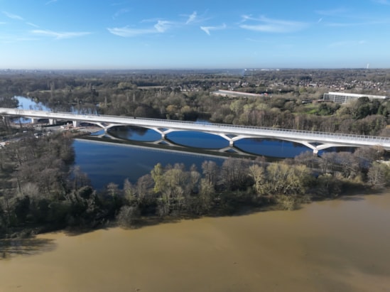 Aerial view of Colne Valley viaduct (March 2025) 00001
