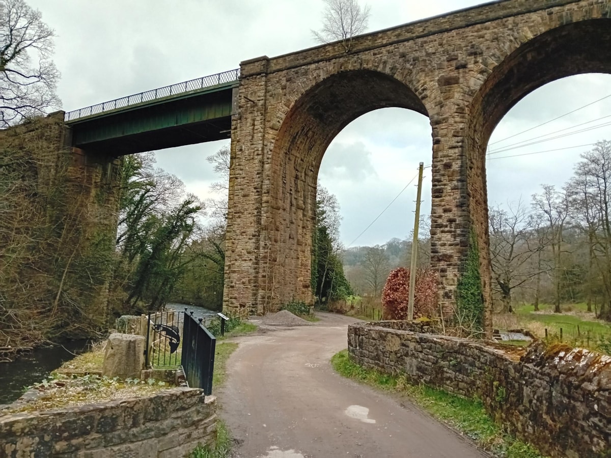 Image shows Marple Goyt Cliff Viaduct - Part of the walking tour route