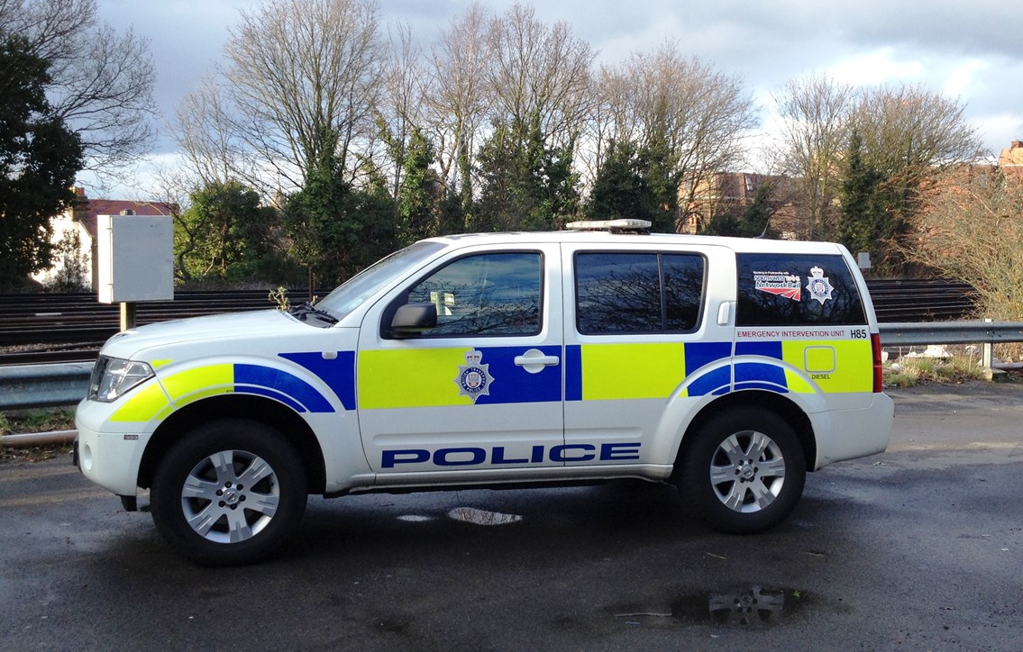 Network Rail and South West Trains emergency vehicle