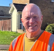 Cllr Stephen Giles-Medhurst in hi-vis-2: Cllr Stephen Giles-Medhurst in hi-vis-2