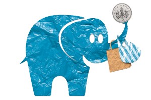 Carrier Bag Charges Campaign Logo  elephant