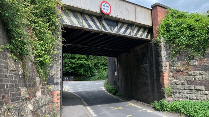 Diversion route and shuttle buses in place as railway bridge work takes place in WIltshire: Limpley stoke bridge