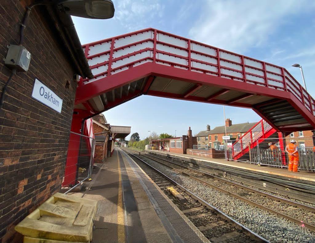 Oakham station footbridge