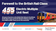 Class 455 Farewell banner 2 December: Class 455 Farewell banner 2 December