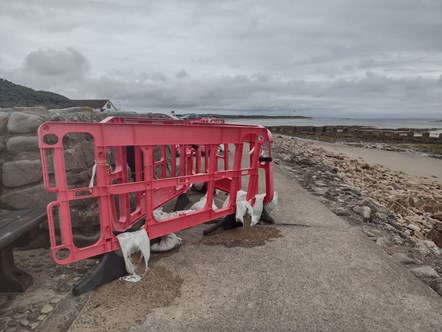 Lossiemouth West beach footpath works