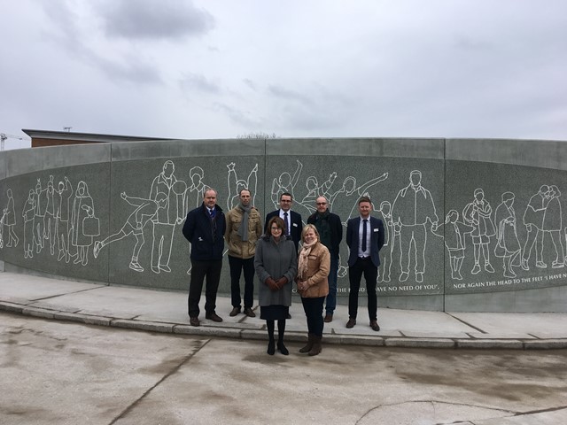 Bullring mural unveiling in Liverpool