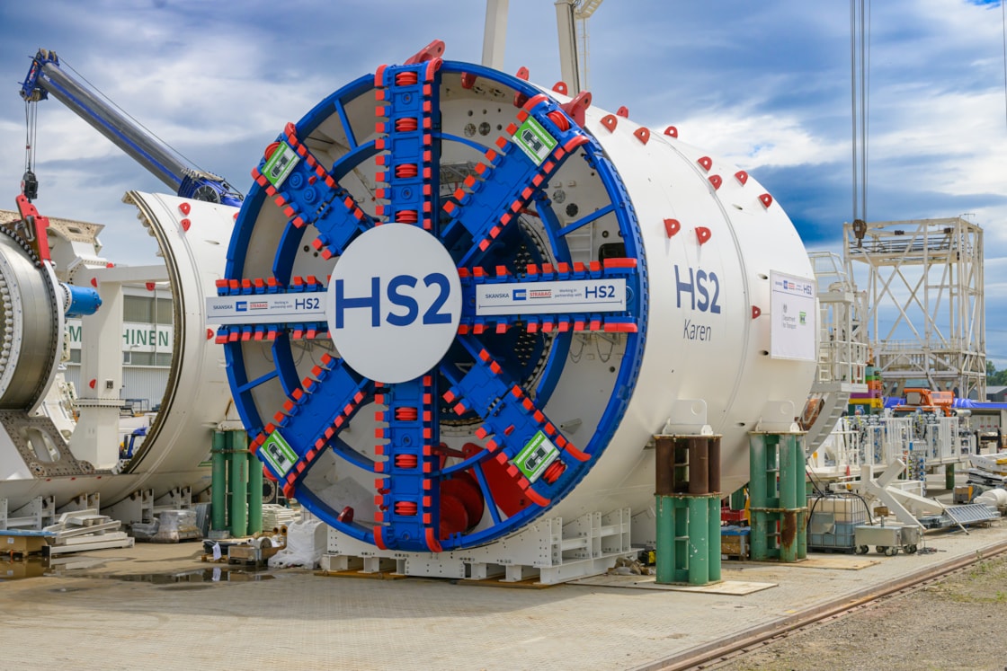 HS2 TBM Karen factory acceptance test at Herrenknecht in Germany