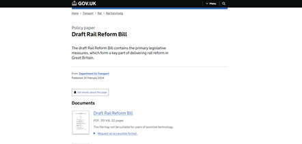 Draft reform bill