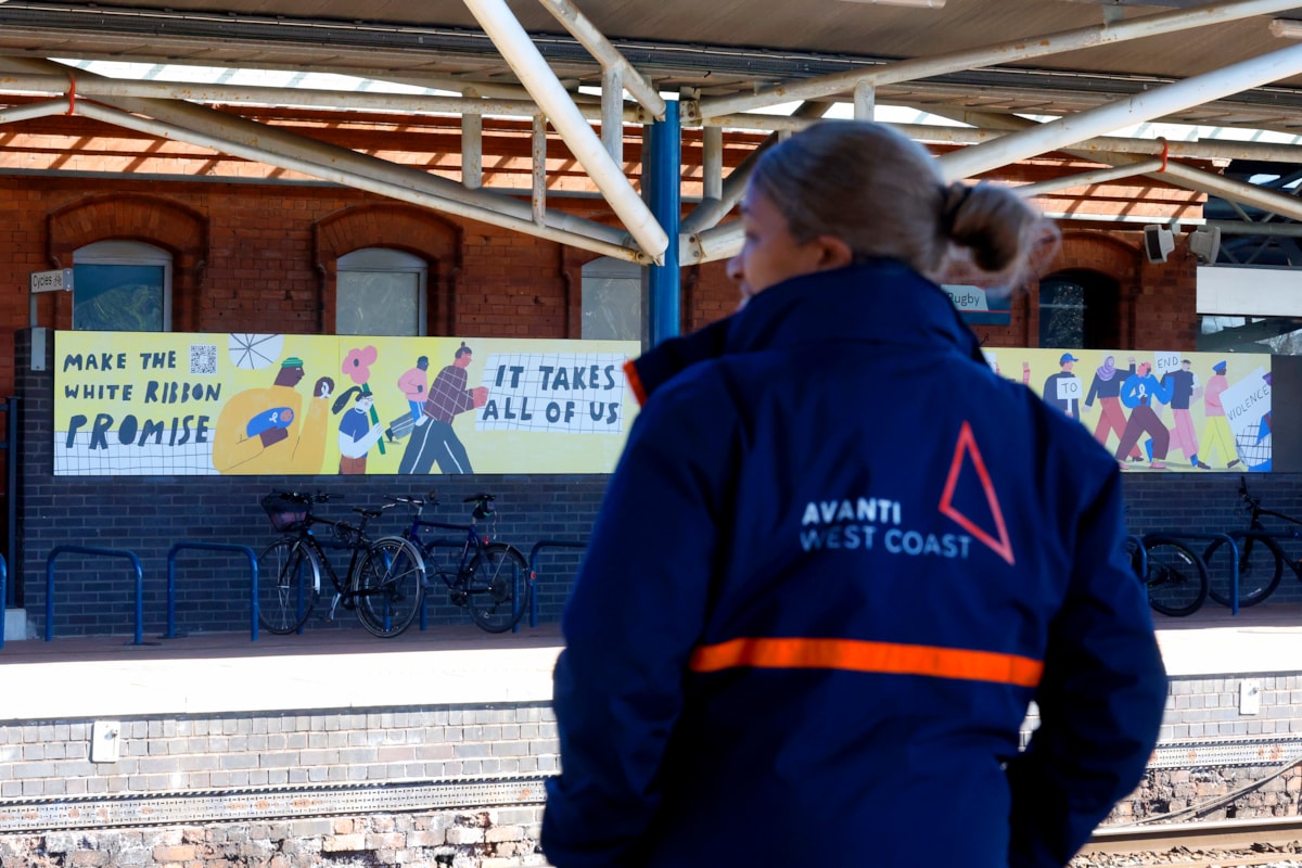 White Ribbon Mural Rugby 1