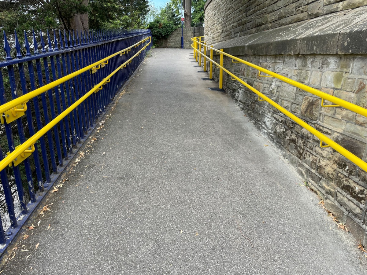 New handrails at Dewsbury station
