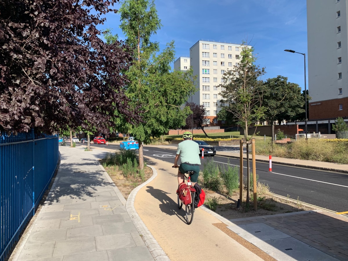 Protected cycle lanes and sustainable drainage form part of the proposals for Green Lanes - as seen in the Council's transformation Wick Road