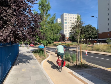 Protected cycle lanes and sustainable drainage form part of the proposals for Green Lanes - as seen in the Council's transformation Wick Road