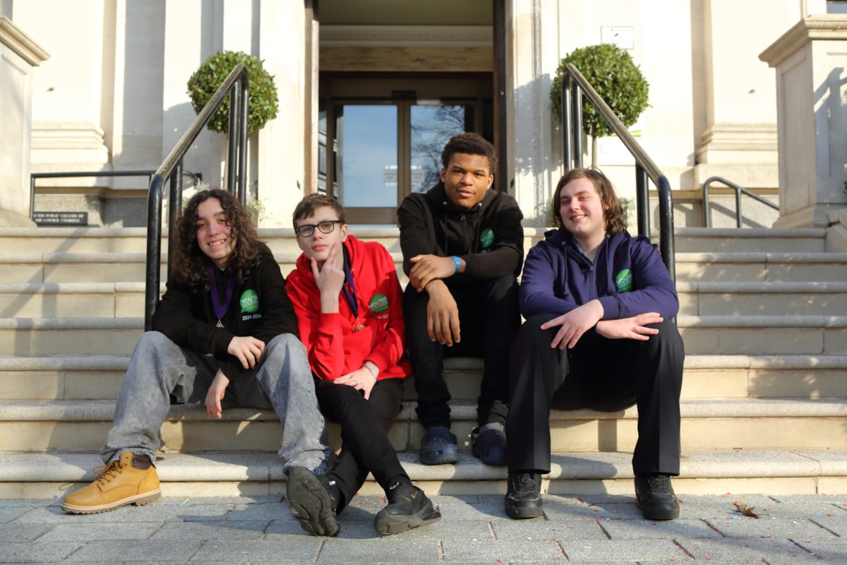 Islington Youth Council elected, from left, Thomas Brown, Jimmy Joseph, D'Eric Koy and Ryden O'Brien-Kingston