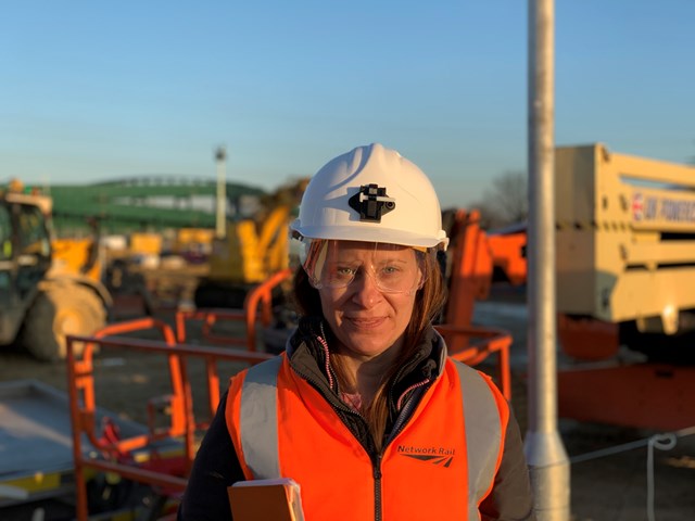 Network Rail workers spend Christmas improving the railway near Peterborough: Network Rail workers spend Christmas improving the railway near Peterborough