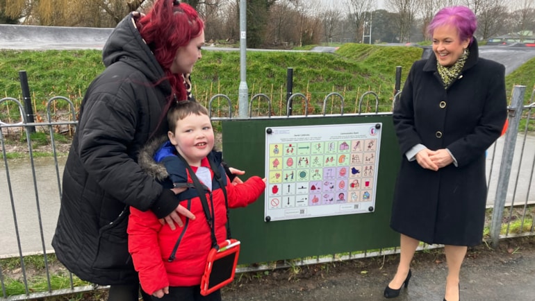 From pointing to playing: communication boards help children like Bash join in