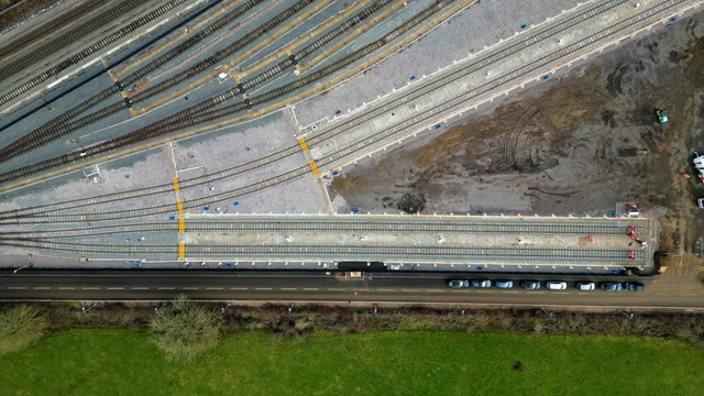 Bird's eye view of the new track layout at Banbury depot: Bird's eye view of the new track layout at Banbury depot
