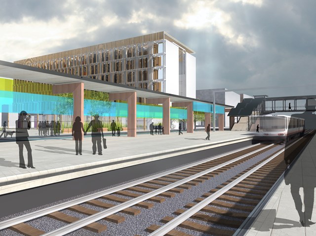 Artist's impression - planned station at Kirkstall Forge