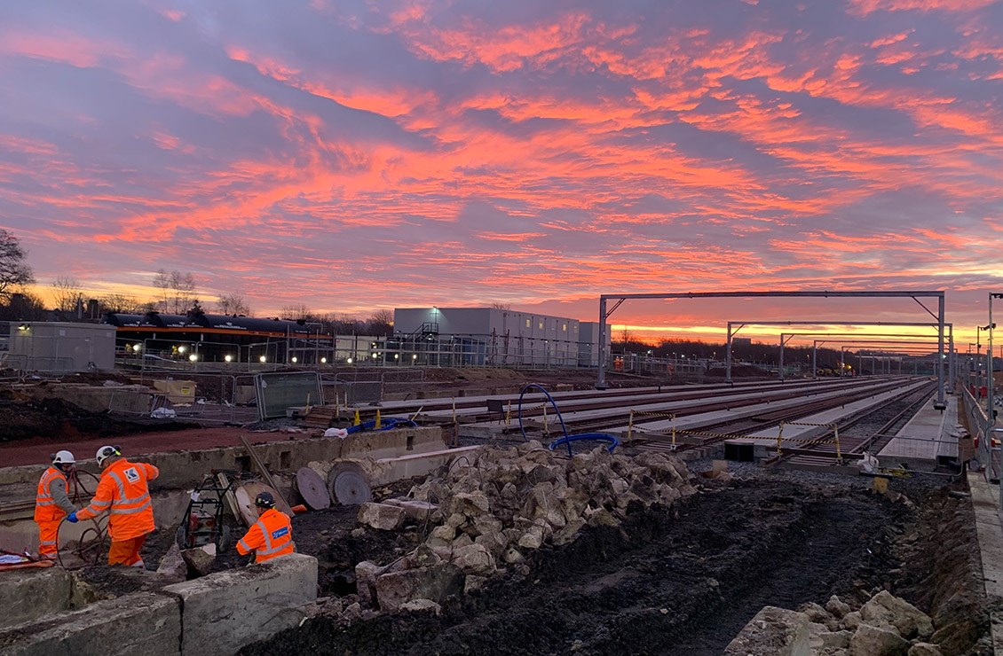 Eggcellent preparation for new Midland Main Line station takes place over Easter: Brent Cross sidings